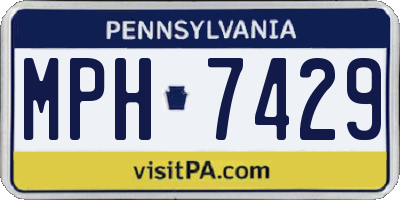 PA license plate MPH7429