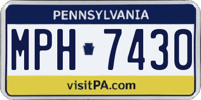 PA license plate MPH7430