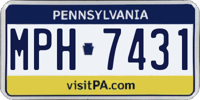 PA license plate MPH7431