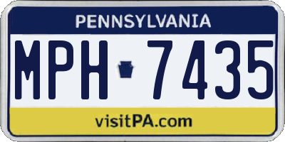 PA license plate MPH7435
