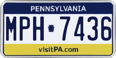 PA license plate MPH7436