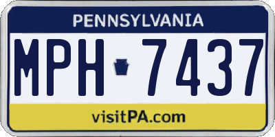 PA license plate MPH7437