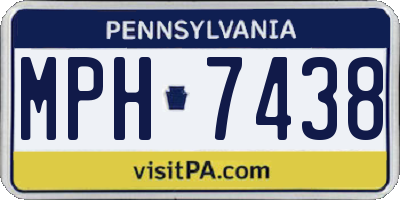 PA license plate MPH7438
