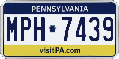PA license plate MPH7439