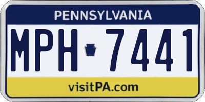 PA license plate MPH7441