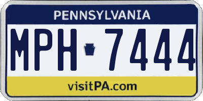 PA license plate MPH7444