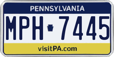 PA license plate MPH7445