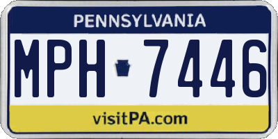 PA license plate MPH7446