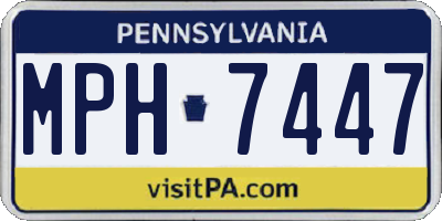PA license plate MPH7447