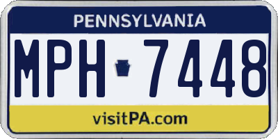 PA license plate MPH7448
