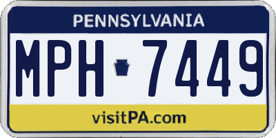 PA license plate MPH7449