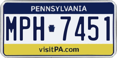 PA license plate MPH7451