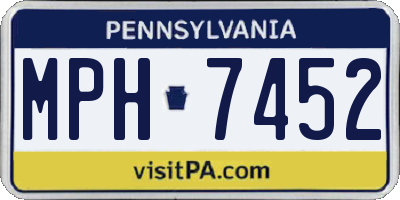 PA license plate MPH7452