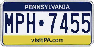 PA license plate MPH7455