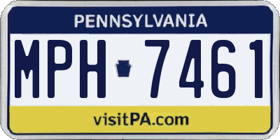 PA license plate MPH7461
