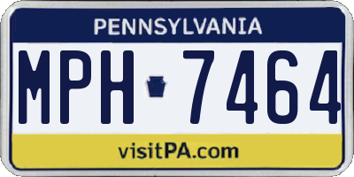 PA license plate MPH7464