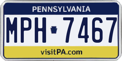 PA license plate MPH7467