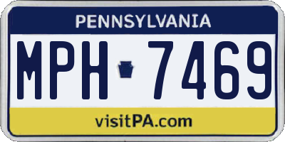 PA license plate MPH7469
