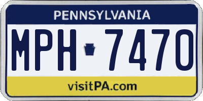 PA license plate MPH7470