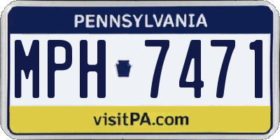 PA license plate MPH7471