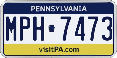 PA license plate MPH7473