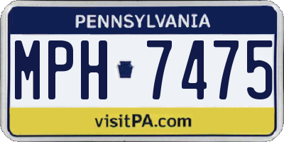PA license plate MPH7475