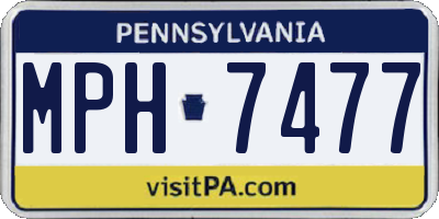 PA license plate MPH7477