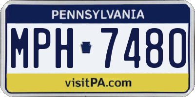 PA license plate MPH7480