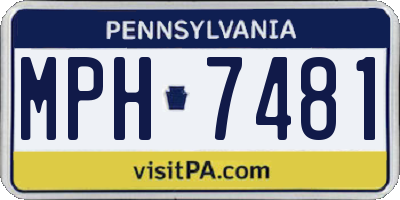 PA license plate MPH7481
