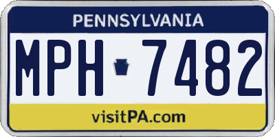PA license plate MPH7482