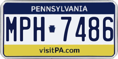 PA license plate MPH7486