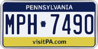 PA license plate MPH7490