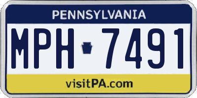 PA license plate MPH7491