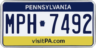 PA license plate MPH7492