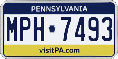 PA license plate MPH7493