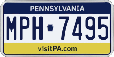 PA license plate MPH7495