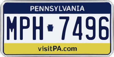 PA license plate MPH7496