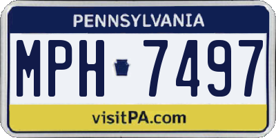 PA license plate MPH7497