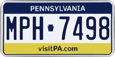 PA license plate MPH7498
