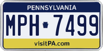PA license plate MPH7499