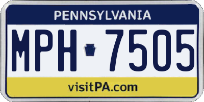 PA license plate MPH7505