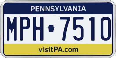 PA license plate MPH7510