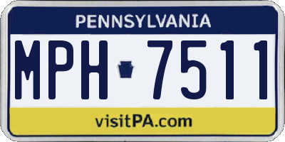 PA license plate MPH7511
