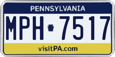 PA license plate MPH7517