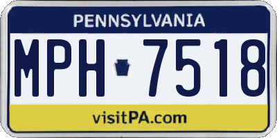 PA license plate MPH7518