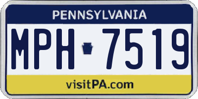 PA license plate MPH7519