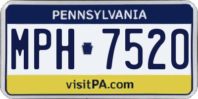 PA license plate MPH7520