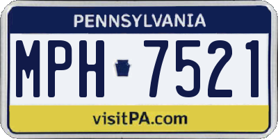 PA license plate MPH7521