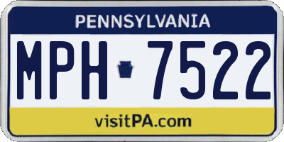 PA license plate MPH7522