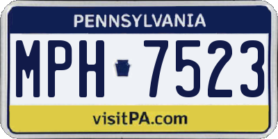 PA license plate MPH7523
